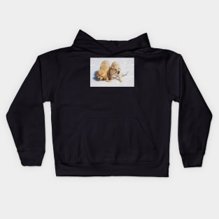 Puppies in Winter Kids Hoodie